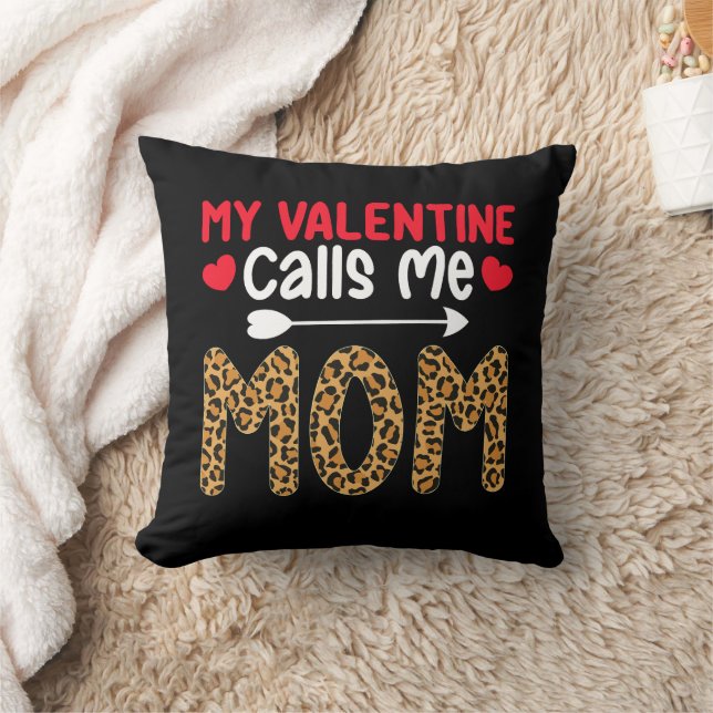Coussin Ma Saint-Valentin m'appelle maman léopard buffalo  (Couverture)