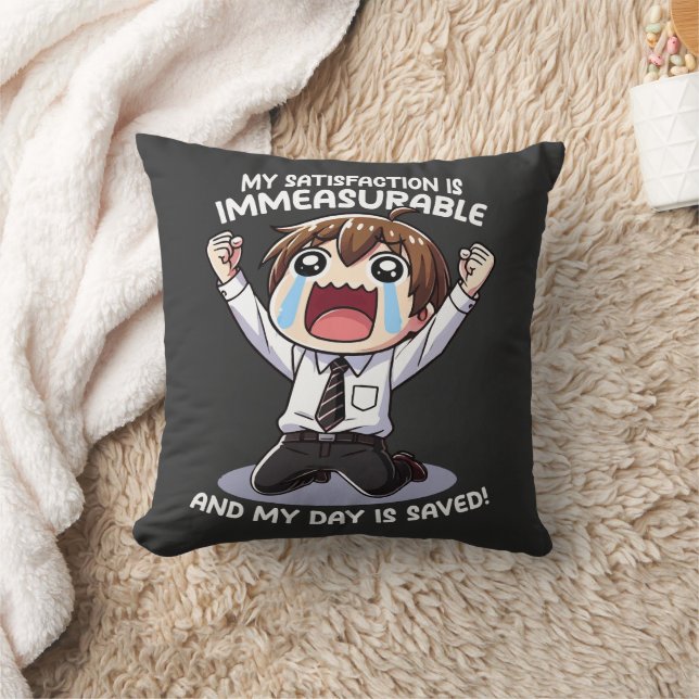 Coussin Ma satisfaction est incommensurable ! (Couverture)