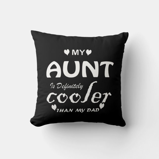 Coussin ma tante est vraiment glacière que mon père (Recto)