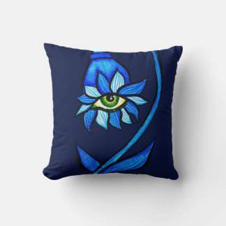 Coussin Macabre Witchy Fleur oeil Déplaisant Éffrayant ble