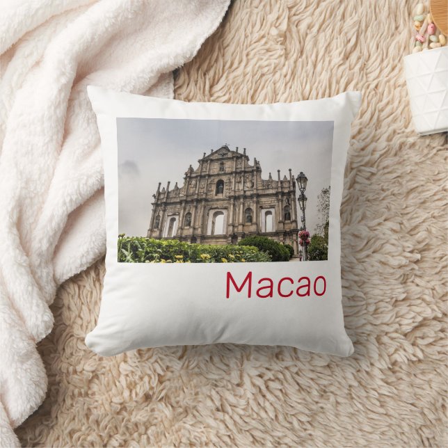 Coussin Macao Ruin de l'Eglise St Paul's Souvenir de Chine (Couverture)