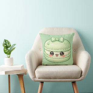 Coussin Macaron Vert Sucré Kawaii