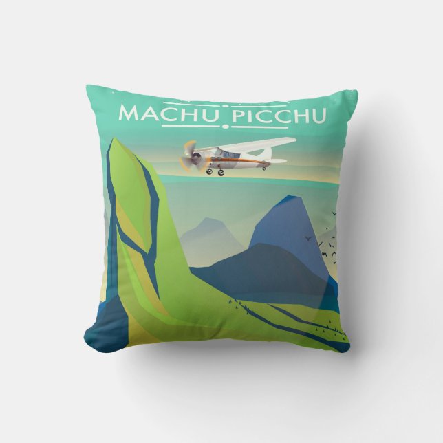 Coussin machu picchu poster Voyage de vol (Recto)