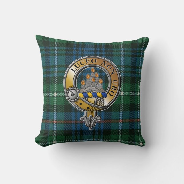 Coussin MacKenzie Tartan & Badge (Recto)