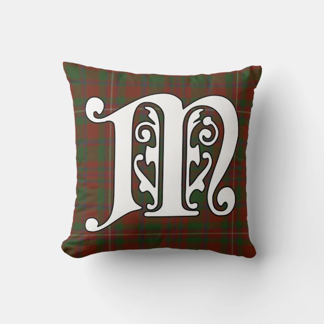 Coussin MacKinnon Clan Tartan Monogramme (Recto)