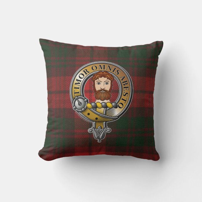 Coussin MacNab Tartan & Badge (Recto)