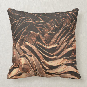 Coussin Macro Copper Abstrait