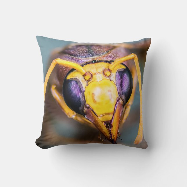 Coussin Macro image d'un Hornet de bogues en haut (Recto)