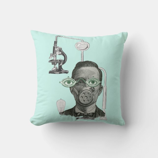 Coussin Mad Scientist SCIENCE MAJOR SCIENCE Annonces 1930 (Recto)