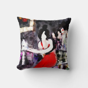 Coussin "Madame dans" le Med rouge