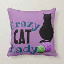 Madame folle Pillow de chat