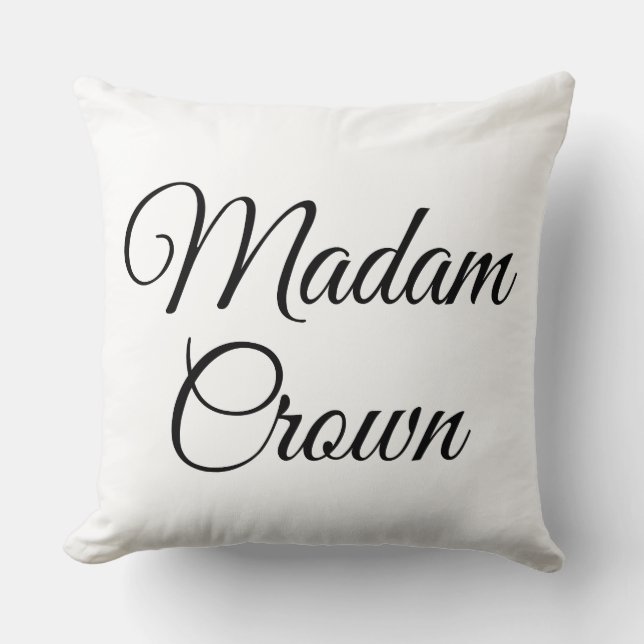 Coussin Madame la Couronne (Recto)