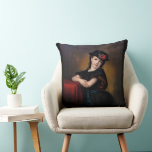 Coussin Mädchenporträt par Samuel Baruch Ludwig Halle