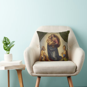Coussin Madone Sixtine par Raphaël