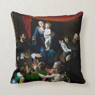 Coussin Madonna du Rosaire, Caravaggio