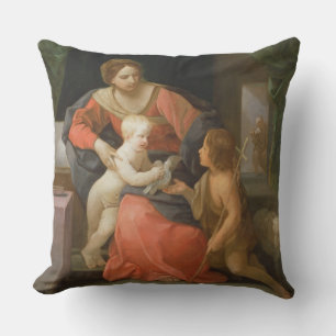 Coussin Madonna et enfant avec St John le baptiste