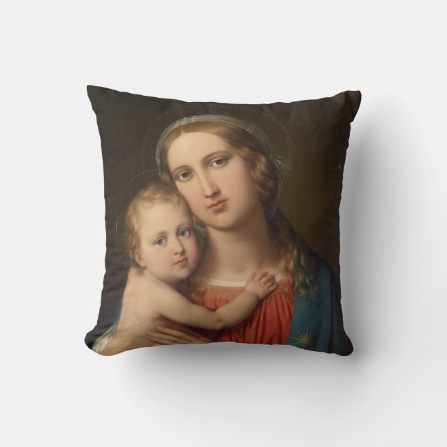 Coussin Madonna et l'enfant (Recto)