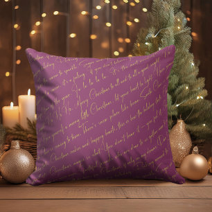 Coussin Magenta Gold Typographie Motif36 ID1009
