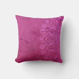 Coussin Magenta Mandala Zen Rustic Corps Esprit Esprit