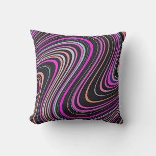 Coussin Magenta Purple Motif bleu rose