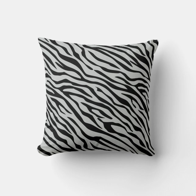Coussin Magic Zebra Stripes Click to Customize Grey Color (Recto)