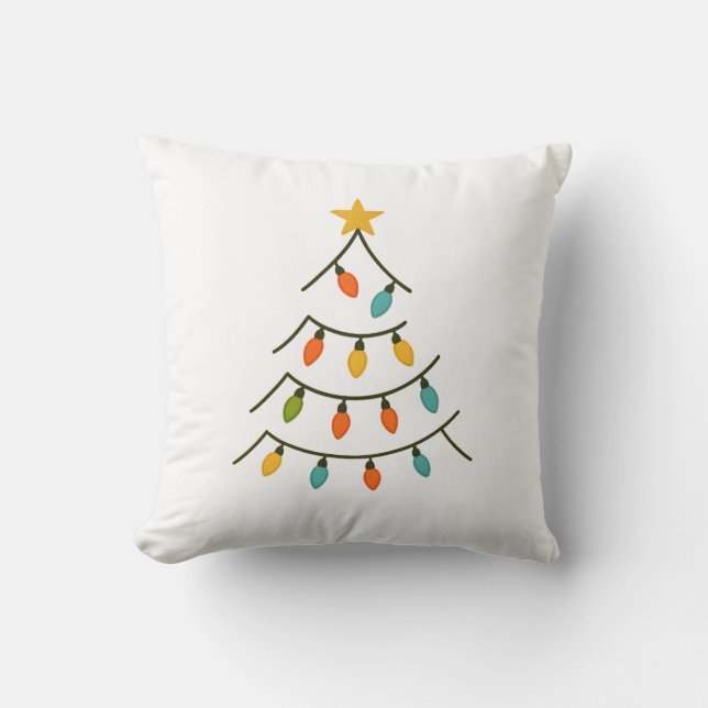 Coussin Magical Christmas Light Tree Glow (Recto)