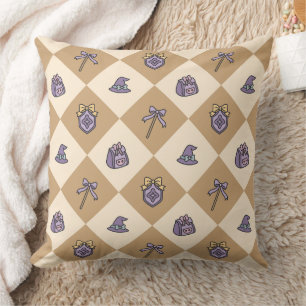 Coussin Magical Girl Gold à carreaux