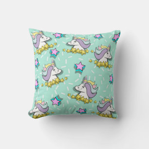 Coussin Magical Happy Unicorn Et Étoiles