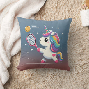 Coussin Magical Pickleball Unicorn - Drôle Joueur d'Imagin