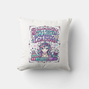 Coussin Magie d'anniversaire licorne Chargement Marketplac