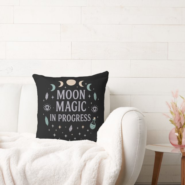 Coussin Magie de la lune en cours - Vibes célestes (Canapé)