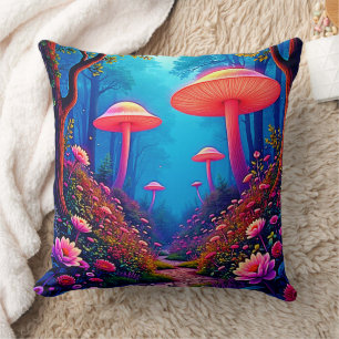 Coussin Magie des champignons éclatants