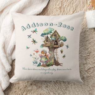 Coussin Magique Bois Fée Dragonfly Treehouse