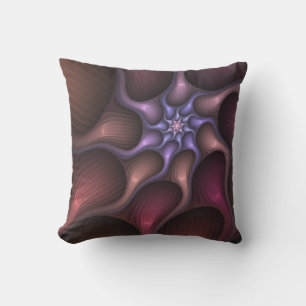 Coussin Magique brillant Abstrait rayé coloré Fractal