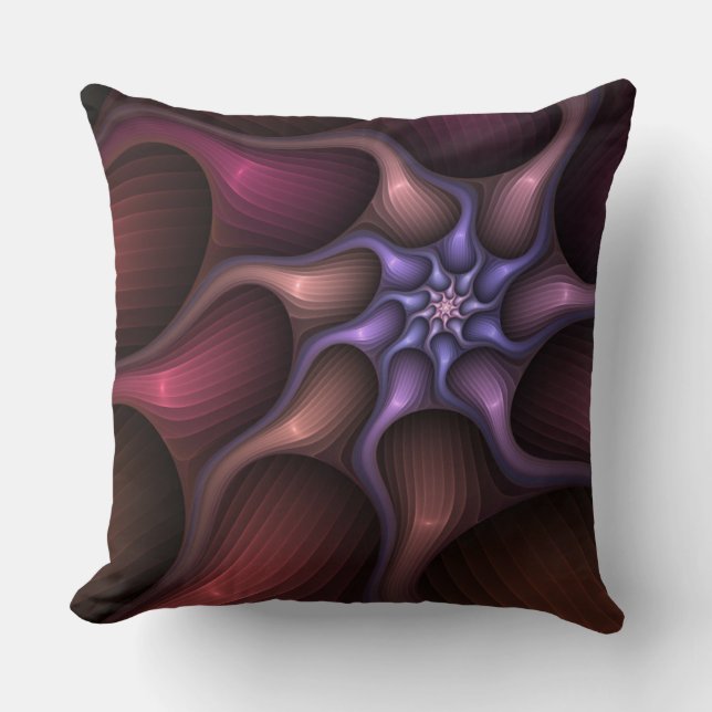 Coussin Magique brillant Abstrait rayé coloré Fractal (Recto)