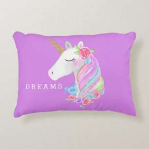Coussin magique de licorne d'arc-en-ciel