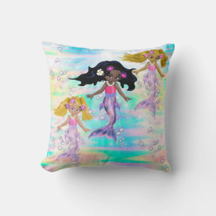 Coussin Magique Rainbow Bubbles & 3 Baby Mermaids