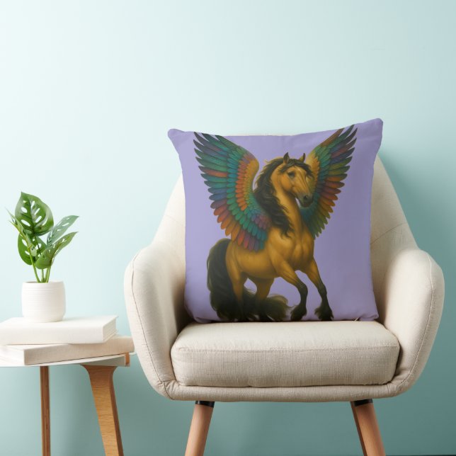 Coussin Magnificent Horse With Spectacular Wings (Chaise)