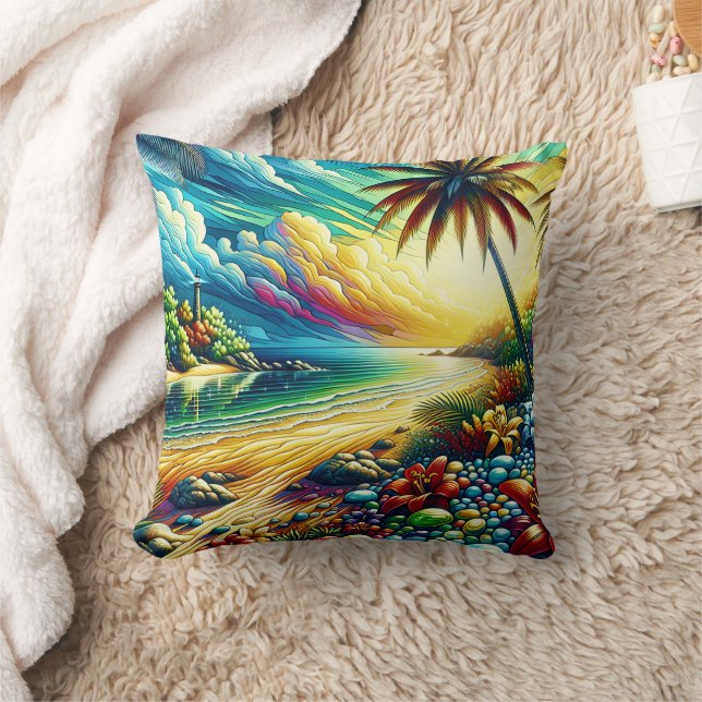 Coussin Magnifique Art Ai | Beauté côtière (Couverture)