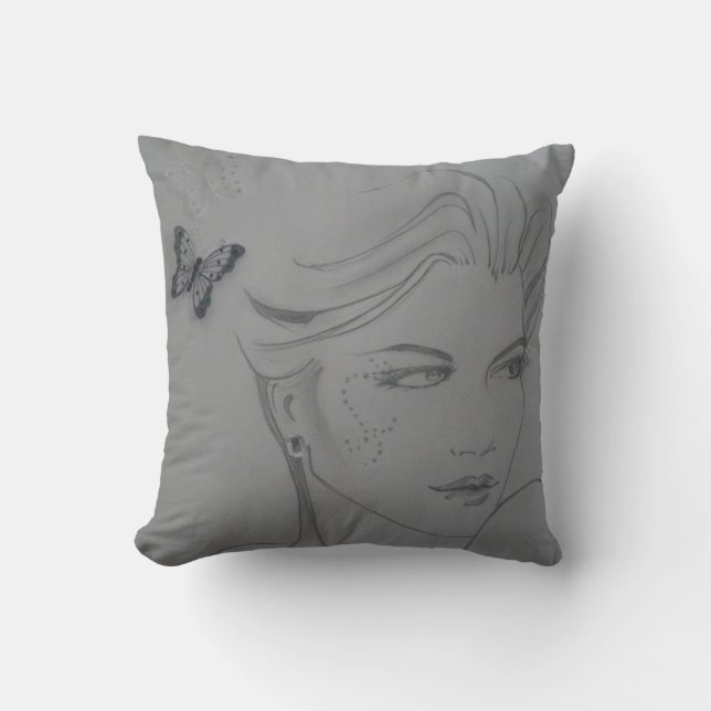 Coussin magnifique avec le croquis et les (Recto)