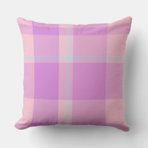 Coussin Magnifique bébé rose et violet à carreaux