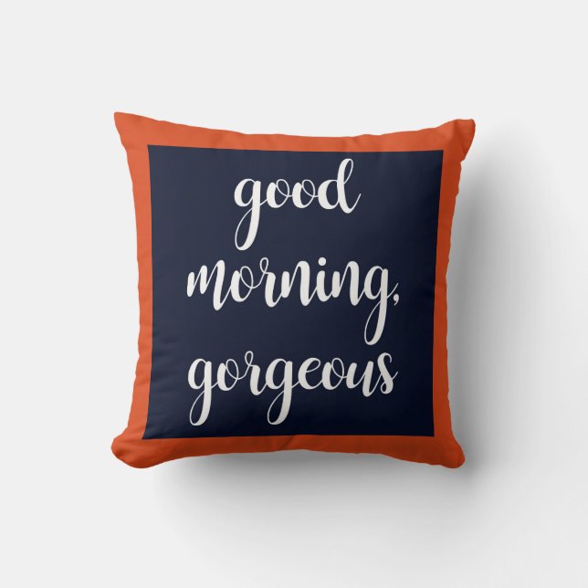 Coussin magnifique bonjour (Recto)