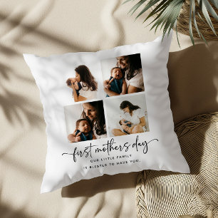 Coussin Magnifique collage photo pour la première fête des