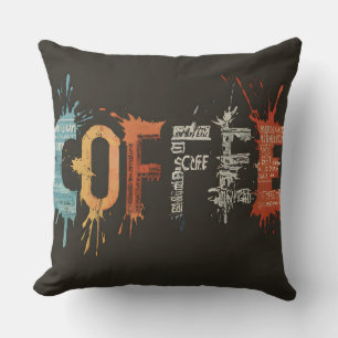 Coussin Magnifique conception d'art du café moderne