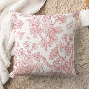 Coussin Magnifique conception florale botanique