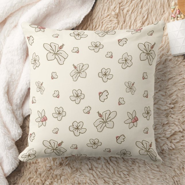 Coussin Magnifique conception florale botanique (Couverture)