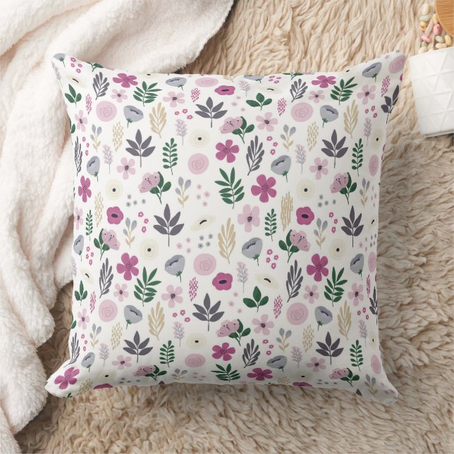 Coussin Magnifique conception florale botanique (Couverture)