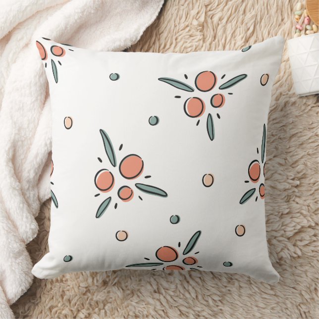 Coussin Magnifique conception florale botanique (Couverture)