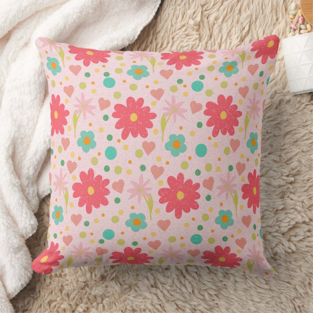 Coussin Magnifique conception florale botanique (Couverture)