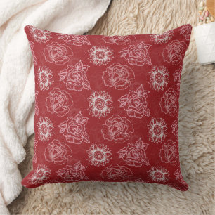 Coussin Magnifique conception florale botanique